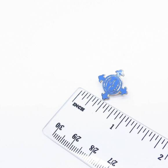 925 Sterling Silver Vintage Enamel Pin Brooch - Picture 3 of 5